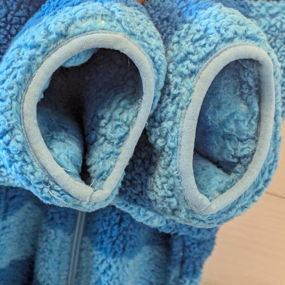 🐻‍❄️ L.L. Bean Bunting Baby Boy Cozy Blue Striped Bear; Size: 3-6 Months - Picture 8 of 12